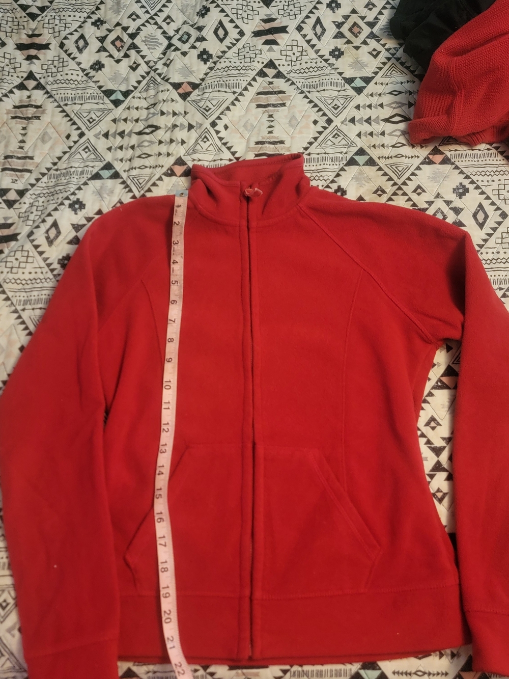 Old Navy Coral Red Fleece Zip Hoodie
